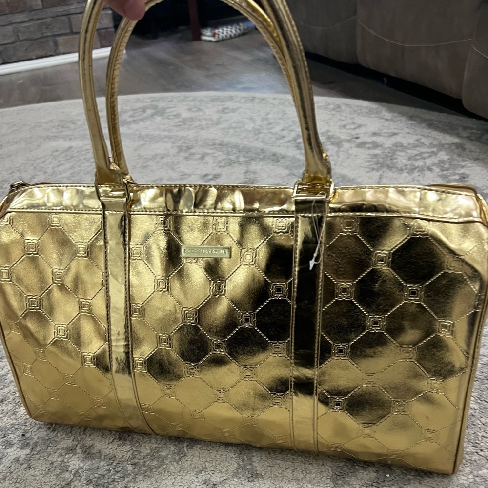 BCBG MAXAZRIA Gold Travel Bag